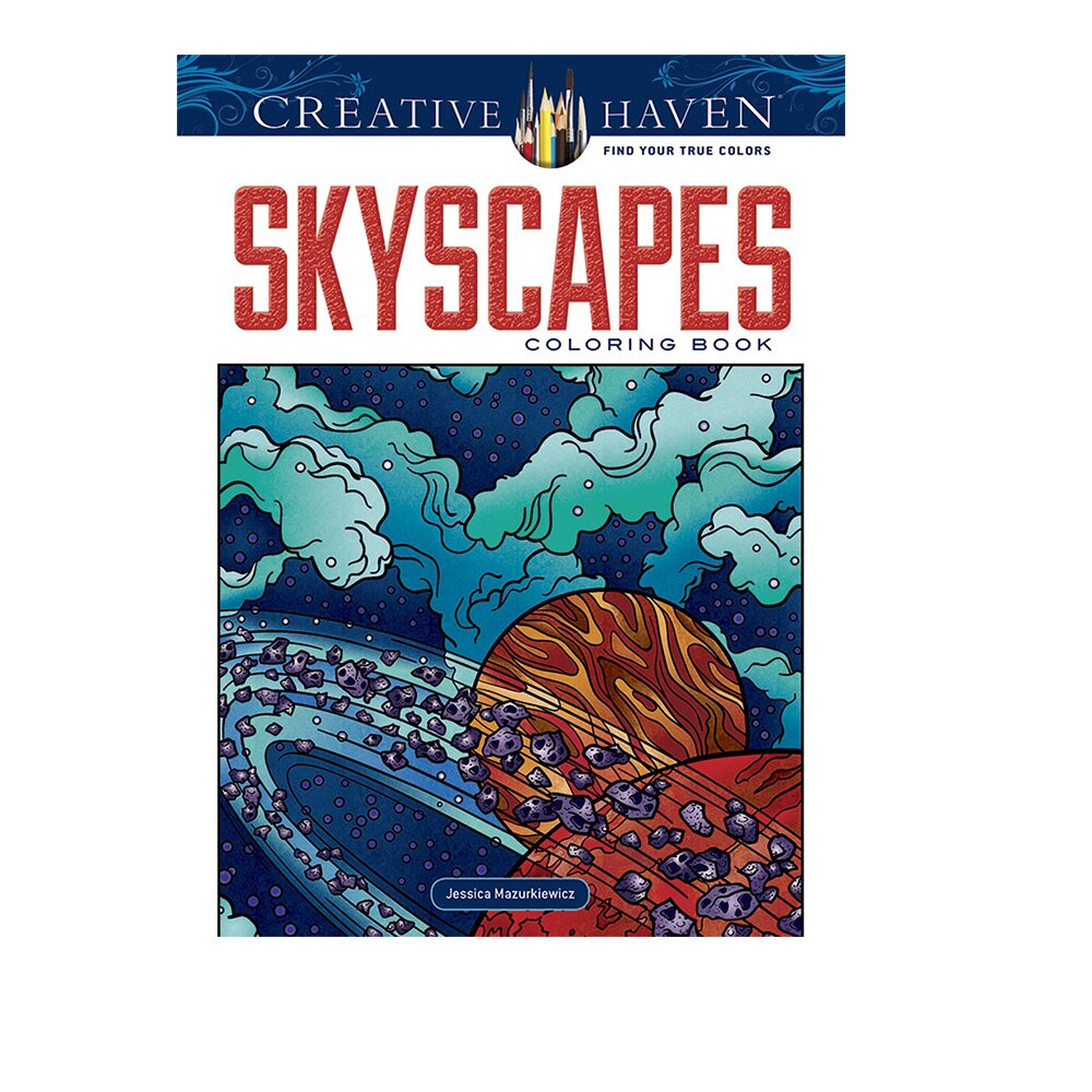 Dover, Coloring Books, Art & School, Creative Haven, Skyscapes, 3918